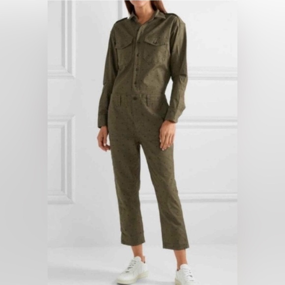 Current/Elliott Polka Dot Utility Coverall Jumpsuit - Picture 3 of 16